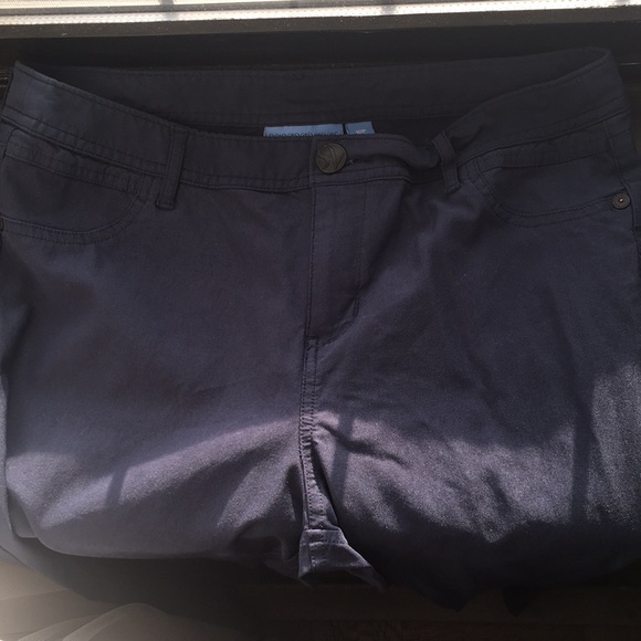 Simply Vera Vera Wang Dark Blue Stretch Pants - Picture 2 of 8